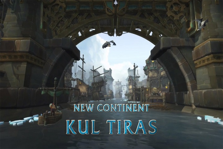 WoW : Kul'Tiras continent et zones de l'Alliance pour BFA